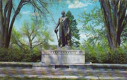 New York Ithaca Ezra Cornell Statue At Cornell University 1960