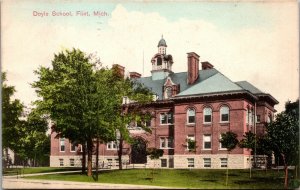 Postcard Doyle School in Flint, Michigan~798