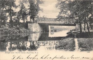 Bridge over Morris Canal Bayonne New Jersey 1908 postcard