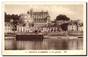 Old Postcard Chateau D & # 39Amboise Vue Generale