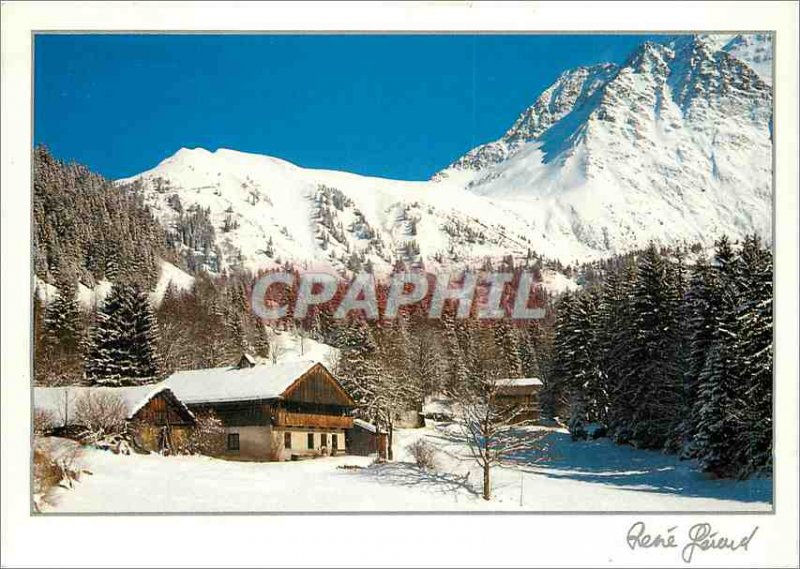 Modern Postcard Images For us The village under snow