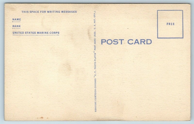 Postcard Parris Island Boots WW2 Era Chow Hall Poem T18 | Topics ...