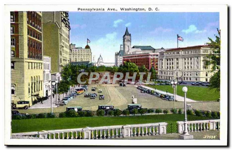 USA Old Postcard Pennsylvania Ave DC WAshington