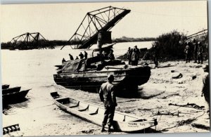 Duck Boats used in WWII, Rhine River Vintage Postcard D70