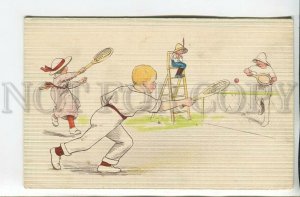 462155 TENNIS Play KIDS Sport FASHION Vintage postcard