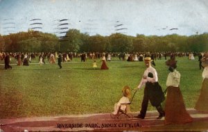 Iowa Sioux City Scene In Riverside Park 1908