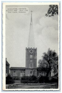 c1940 Exterior View Immanuel Church New Castle Delaware Vintage Antique Postcard 