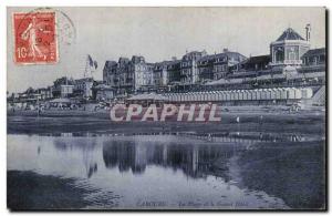 Old Postcard Cabourg The beach and the grand hotel