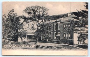 HANCOCK, NY New York ~ HIGH SCHOOL 1911 Delaware County Wheelock Artino Postcard