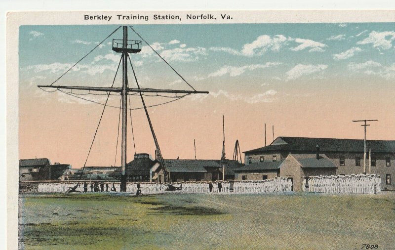 VINTAGE POSTCARD BERKLEY TRAINING STATION NORFOLK VIRGINIA PUBLICHED BY CHESSLER