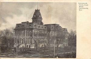 LEAVENWORTH, KS Kansas   COUNTY COURT HOUSE   Courthouse   c1900's UDB Postcard 