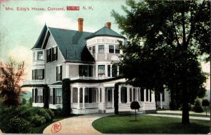 Mrs. Eddy’s House Concord New Hampshire Divided Back Vintage Postcard Old UNP 
