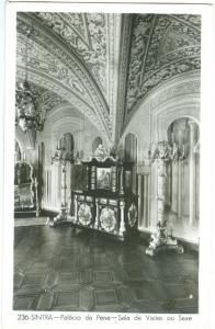 Portugal, SINTRA, Palacio da Pena, Sala de Visitas ou Saxe, unused real photo