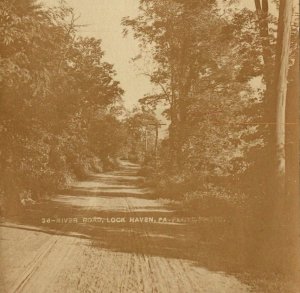 RPPC River Road Lock Haven Pennsylvania PA UNP 1900s UDB Postcard