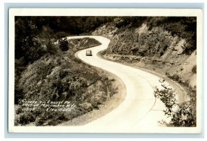 c1940's Curves on Laurel Mt. Macomber West Virginia WV RPPC Photo Postcard 