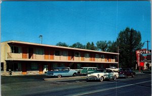 Vtg Walla Walla Washington WA Midtown Motel 1950s Cars Old View Postcard