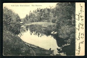 #785p Ontario Vintage Signed Gull Lake Gravenhurst, The Narrows