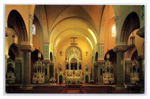 St. Fidelis Church Cathedral Of The Plains Victoria KS Postcard Interior View