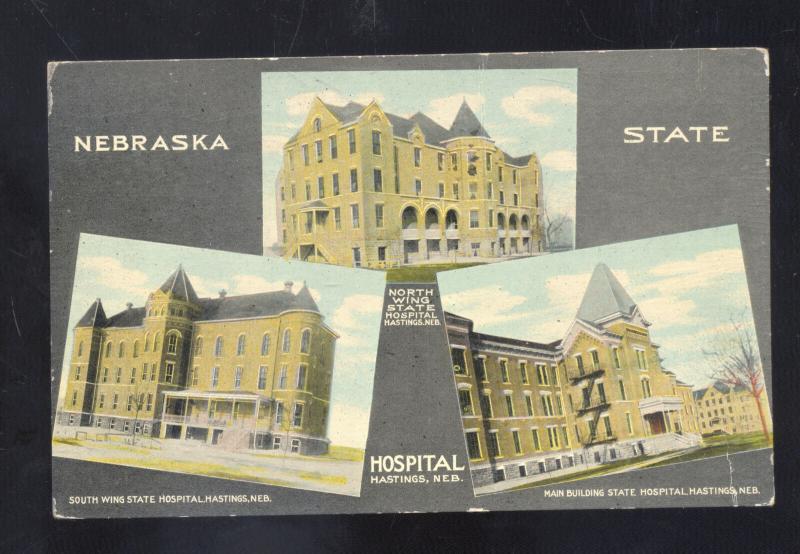 HASTINGS NEBRASKA STATE HOSPITAL FOR THE INSANE VINTAGE POSTCARD