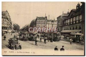 Paris Old Postcard Place de Rennes