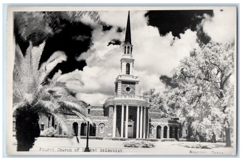 Houston Texas TX Postcard RPPC Photo Fourth Church Of Christ Scientist 1948