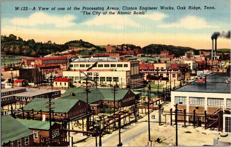 Processing Areas, Clinton Engineer Works, Oak Ridge TN c1960 Vtg Postcard J62