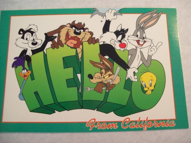 Looney Tunes, CA //  Unused Postcard