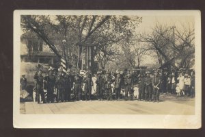 RPPC WILBER  NEBRASKA MAY DAY FESTIVAL SCHOOL 1924 NEB REAL PHOTO POSTCARD