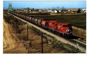 Canadian Pacific Railway Train, Grain Cars, Indus, Alberta, 1995