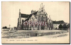 Old Postcard Bourg Brou Church Together