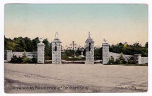 1913 Ambler PA Entrance to Residence of Dr. Mattison Keasbey & Asbestos Co. RARE