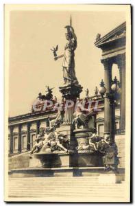 Old Postcard Wien Parlamentsbrunnen