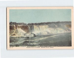 Postcard Niagara Falls In Winter Niagara Falls Canada Niagara Falls New York USA