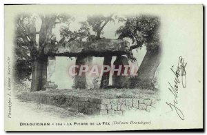 Postcard Old Megalith Dolmen Draguignan The stone Fee Dolmen druidic