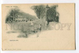 286807 SPAIN BARCELONA Paseo de Gracia Vintage postcard