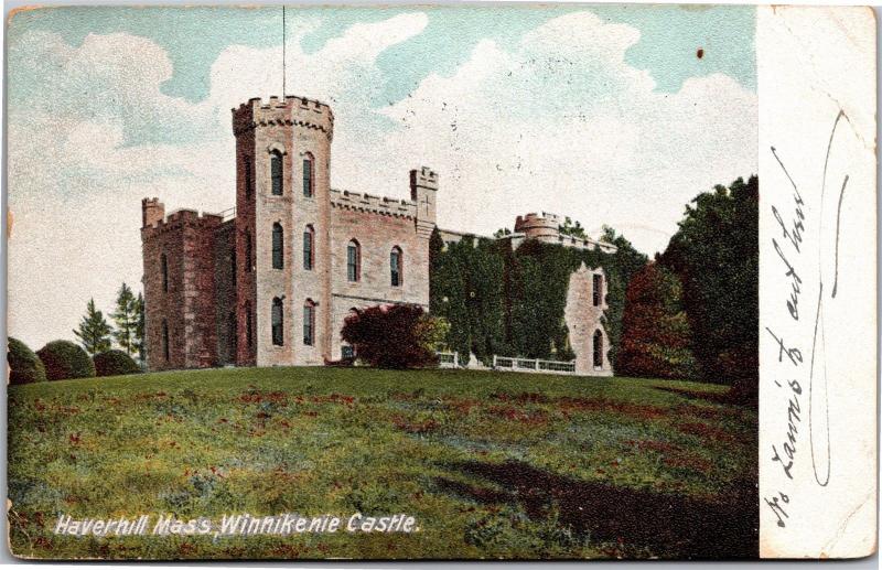 Winnikenie Castle, Haverhill MA Undivided Back c1905 Vintage Postcard H20