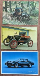 1903/?/1979 Automobile 3 Post Cards 1 Postally Used 2 Unused L52