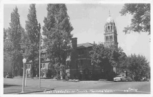 First Presbyterian Church Tacoma Washington 1950s RPPC Real Photo postcard