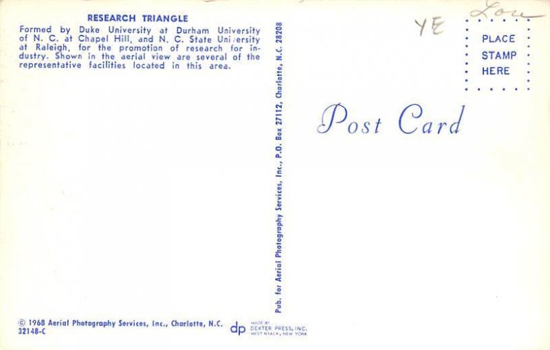 Research Triangle Durham, North Carolina NC