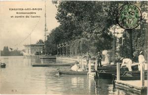 CPA ENGHIEN-les-BAINS - Embarcadere et Jardin du Casino (380657)