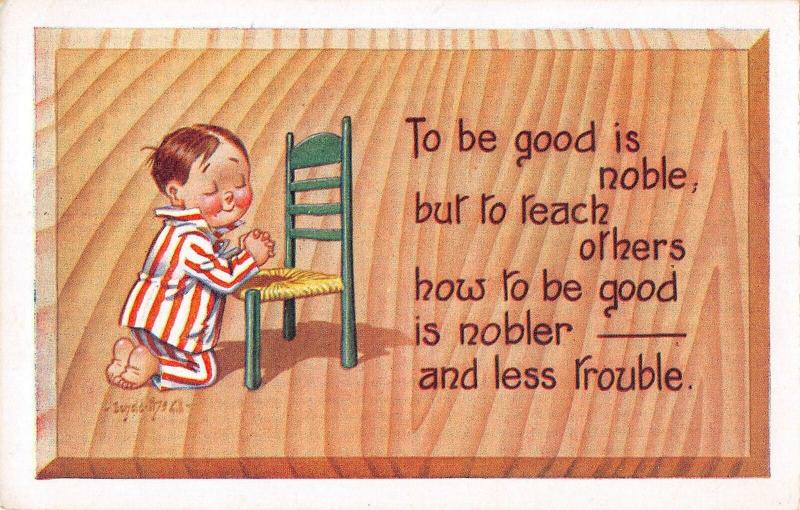 BR102448 comique 7599 child praying postcard comic