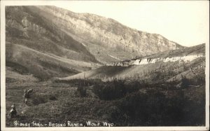 Wolf WY Eatons Ranch Horse Riding Sibley Trail c1920 Real Photo Postcard