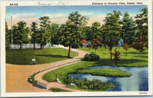 postcard Salem, Ohio - Entrance to Country Club