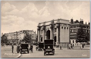 Marble Arch London England Cars Buildings Real Photo RPPC Postcard