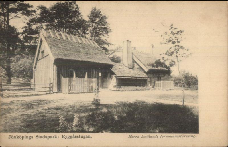 Jonkopings Stadspark - Ryggasstugan c1910 Postcard