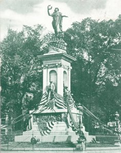 CT Patriotic Civil War Soldiers Monument Waterbury Connecticut Postcard