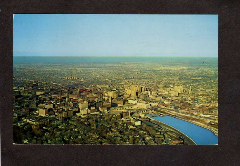 NY Aerial View of Rochester New York Postcard Genesee River Postcard