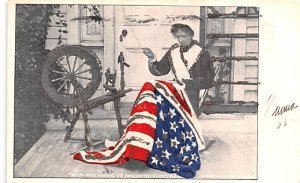 Betsy Ross making the First United States Flag USA 1906 