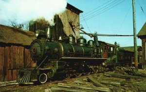 Train East Bound Top Railroad At Rockhill Furnace Pennsylvania Engine Postcard
