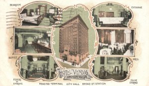 Vintage Postcard 1916 Reading Terminal City Hall Broad St. Station Philadelphia